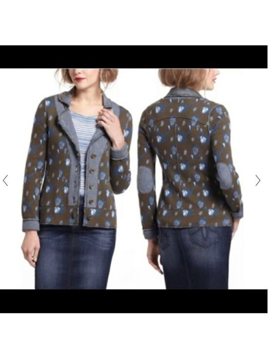 Anthropologie Jackets & Blazers - Anthropologie HWR Monogram Rose Jacquard Jacket